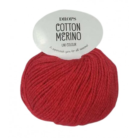 Drops Cotton Merino 06 czerwony