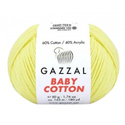 Gazzal Baby Cotton 3413 jasny żółty