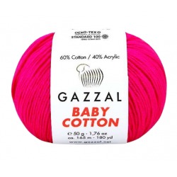Gazzal Baby Cotton 3461 neonowy róż