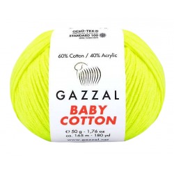 Gazzal Baby Cotton 3462 neonowy żólty