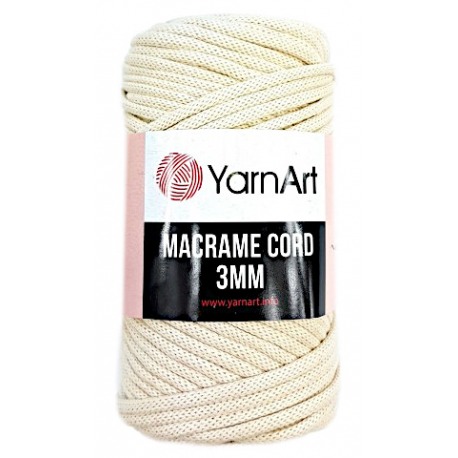 YarnArt Macrame Cord 3mm 752 ekri