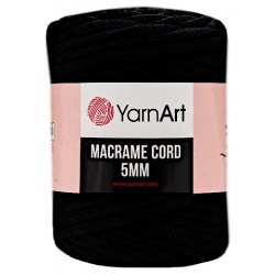YarnArt Macrame Cord 5mm 750 czarny