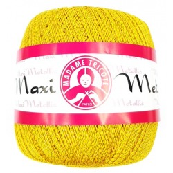 Maxi Metallic Madame Tricote 26347 żółty ze złótą