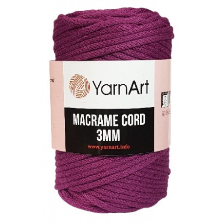 YarnArt Macrame Cord 3mm 777 fiolet biskupi
