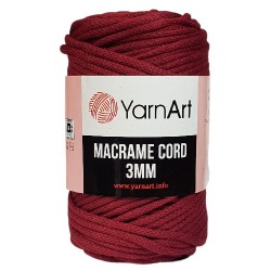 YarnArt Macrame Cord 3mm 781 wiśniowy