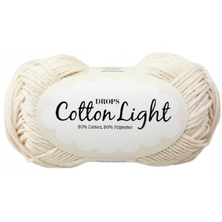 DROPS Cotton Light 01 ekri