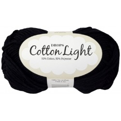 DROPS Cotton Light 80 czarny