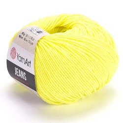 YarnArt Jean 58 neonowy żółty