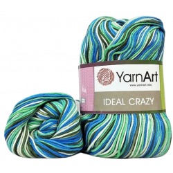 YarnArt Ideal Crazy 3203 melanż zieleni, niebieskiego, bieli