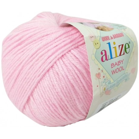 Alize Baby Wool 185 pastelowy różowy