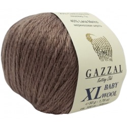 Gazzal Baby Wool XL 835 szaro brązowy