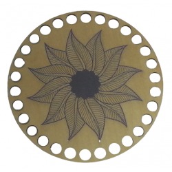 Baza okrągła, wieczko z namalowanym motywem, 15cm