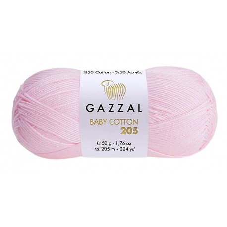 Gazzal Baby Cotton 205 jasny róż 514