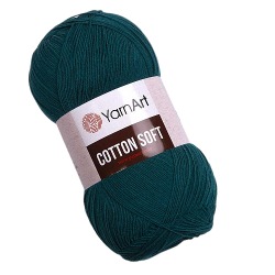 YarnArt Cotton Soft 63 ciemny szmaragdowy