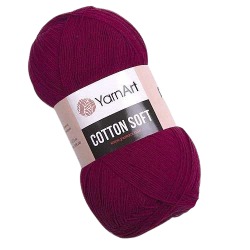 YarnArt Cotton Soft 66 bordowy