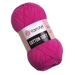 YarnArt Cotton Soft 42 ciemny różowy
