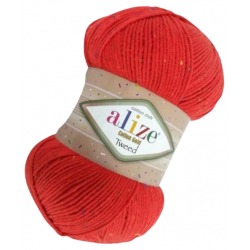 Alize Cotton Gold Tweed 243 czerwony