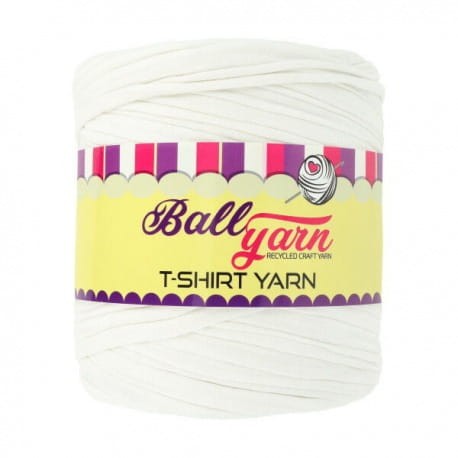 T-shirt Yarn Ball Yarn biały