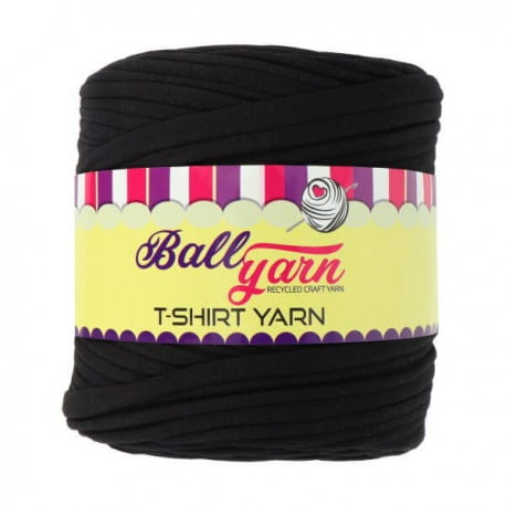 T-shirt Yarn Ball Yarn czarny