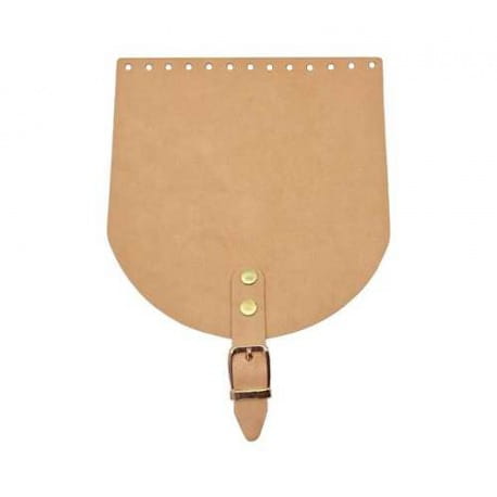Skórzana klapka do torebki 18cm/20cm camel