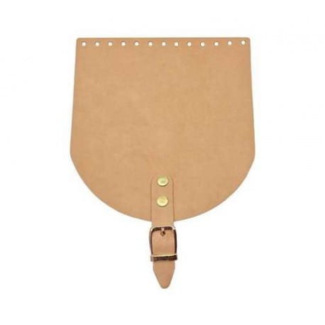 Skórzana klapka do torebki 18cm/20cm camel