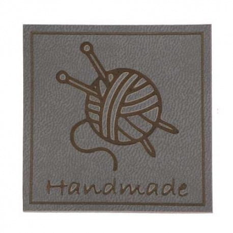 Naszywka skórzana Hand Made 173 "kłębek" 5cm x 5cm