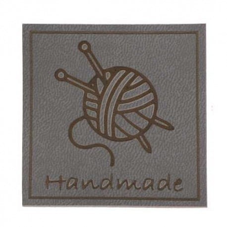 Naszywka skórzana Hand Made 173 "kłębek" 5cm x 5cm
