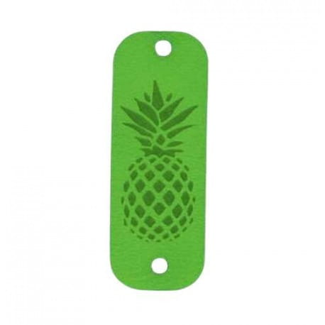 Naszywka skórzana Hand Made 189 "ananas" 15x40mm