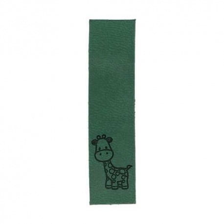Naszywka skórzana Hand Made 226 "żyrafa" 15x60mm