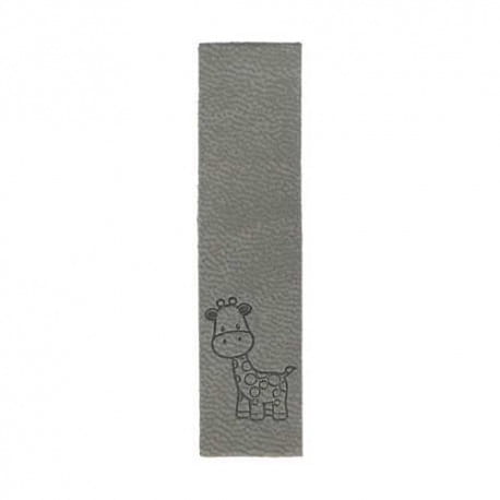 Naszywka skórzana Hand Made 228 "żyrafa" 15x60mm