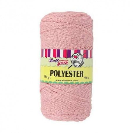 Ball Yarn Polyester Macrame 135 jasny różowy