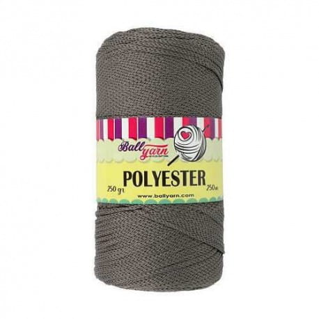 Ball Yarn Polyester Macrame 320 ciemny szary