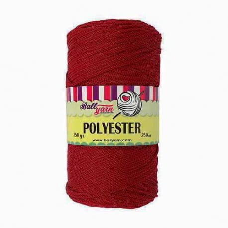 Ball Yarn Polyester Macrame 284 bordowy