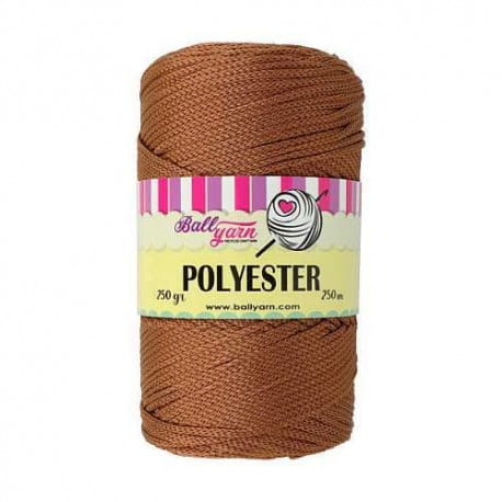 Ball Yarn Polyester Macrame 290 kawa z mlekiem