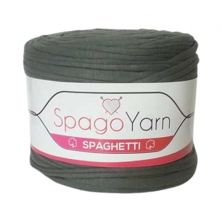 Spaghetti Spago Yarn ciemny szary