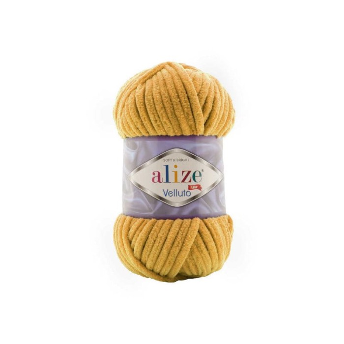 Alize Velluto 02 musztardowy