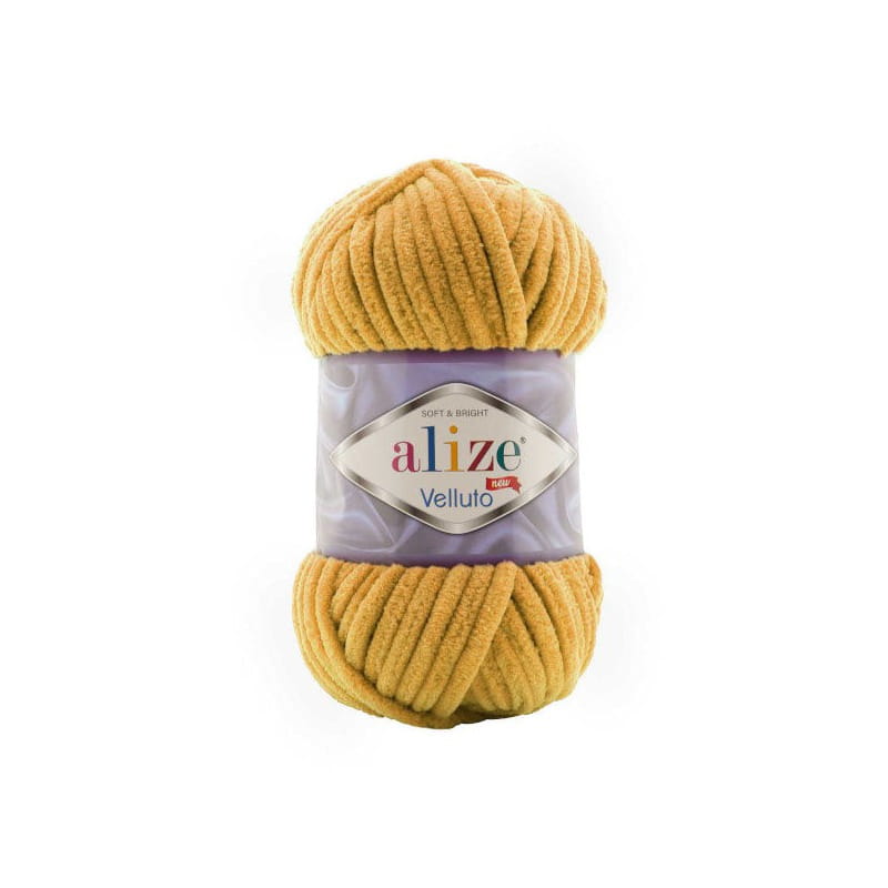 Alize Velluto 02 musztardowy
