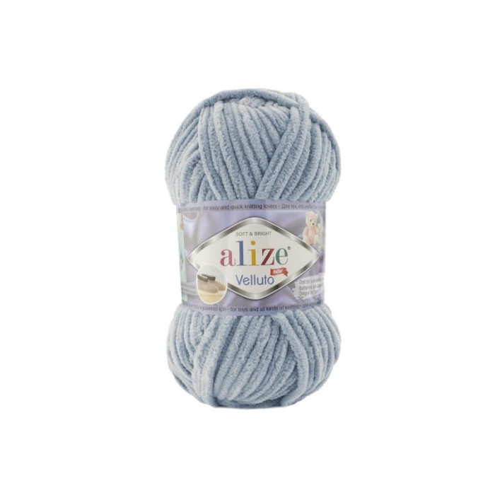 Alize Velluto 428 jasny szary
