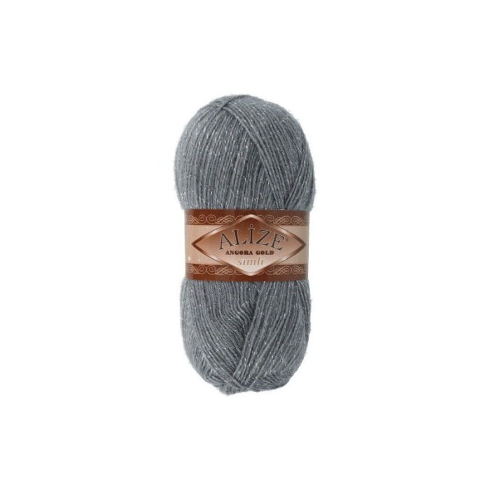 Alize Angora Gold Simli 87 ciemny szary
