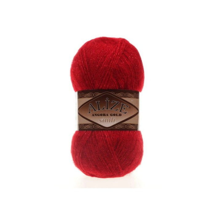 Alize Angora Gold Simli 106 czerwony