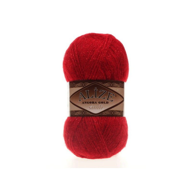 Alize Angora Gold Simli 106 czerwony