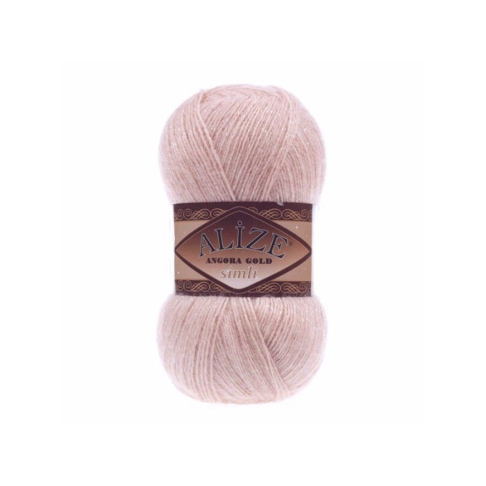 Alize Angora Gold Simli 404 pudrowy róż