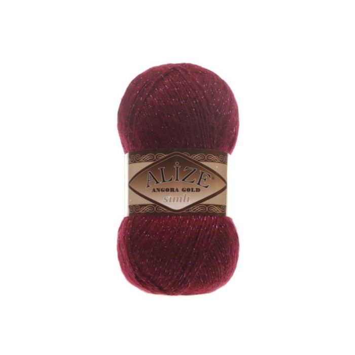 Alize Angora Gold Simli 57 bordowy