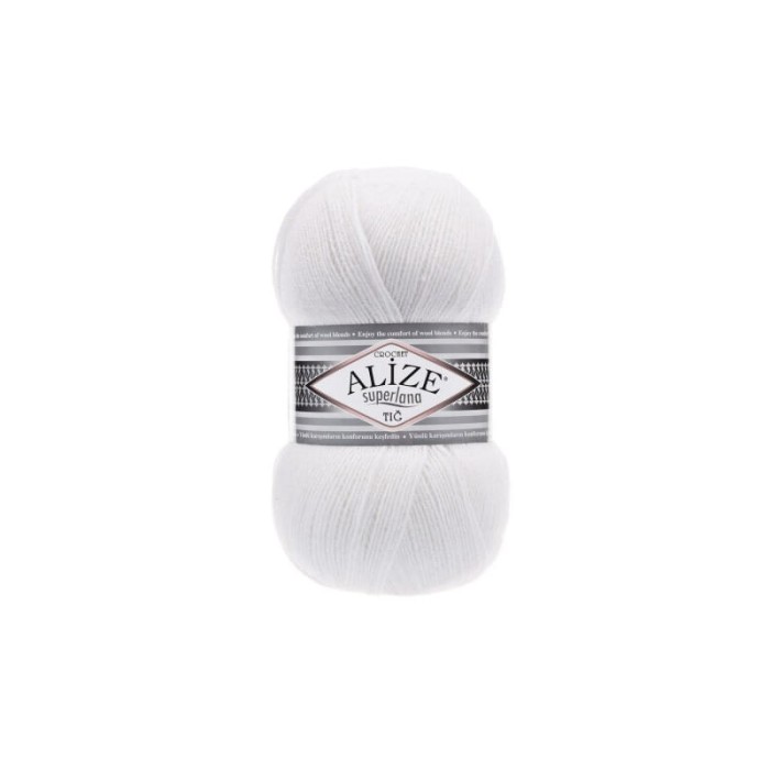 Alize Superlana TIG Crochet 55 biały