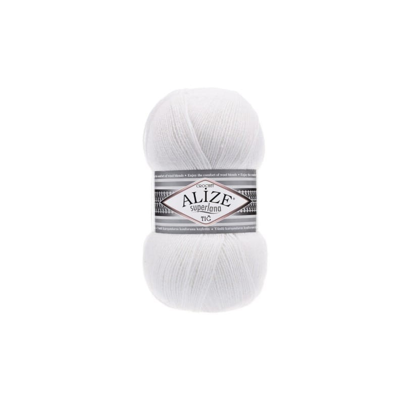 Alize Superlana TIG Crochet 55 biały
