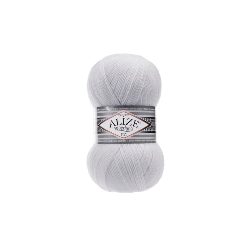 Alize Superlana TIG Crochet 698 jasny szary