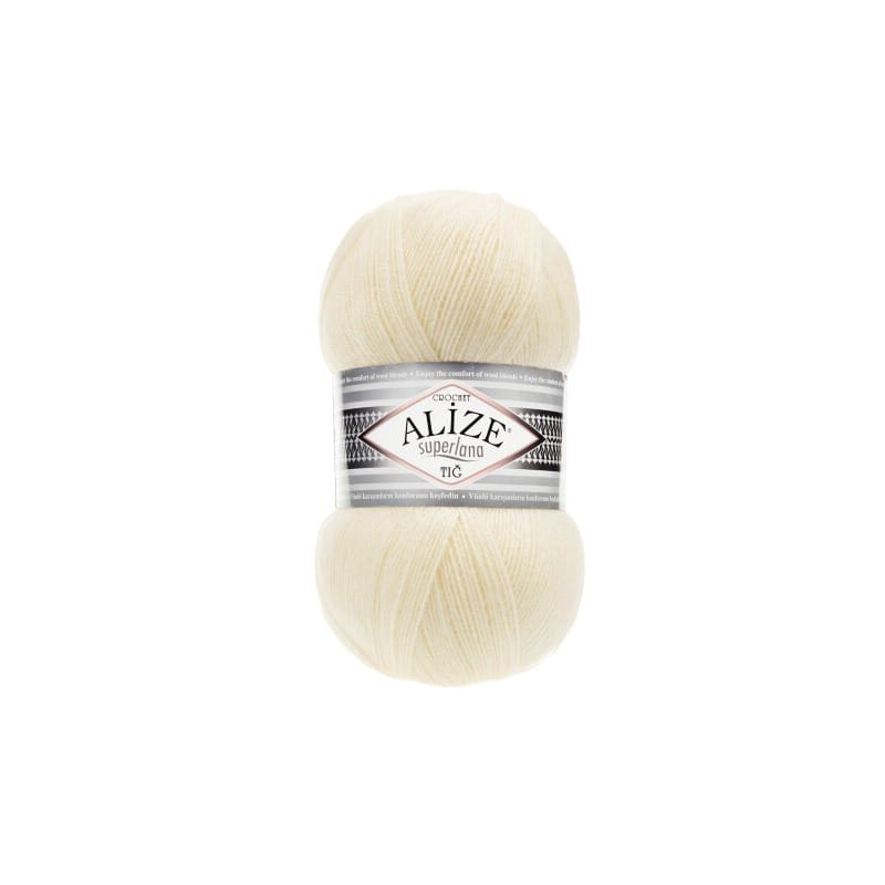 Alize Superlana TIG Crochet 01 krem