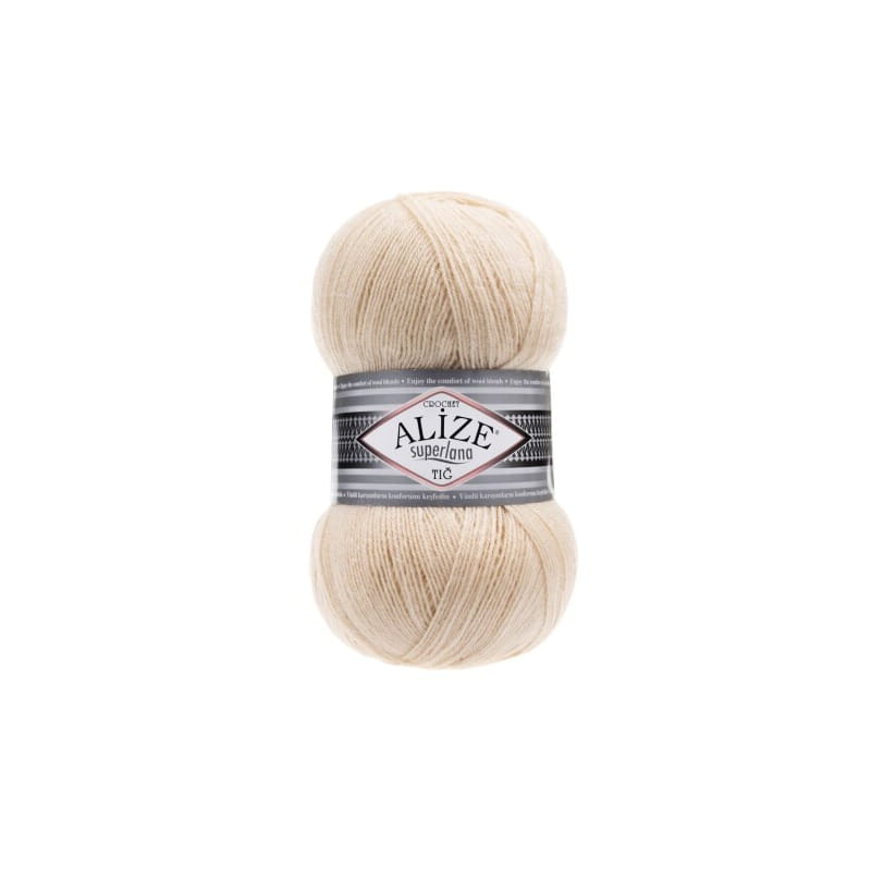 Alize Superlana TIG Crochet 310 jasny beż