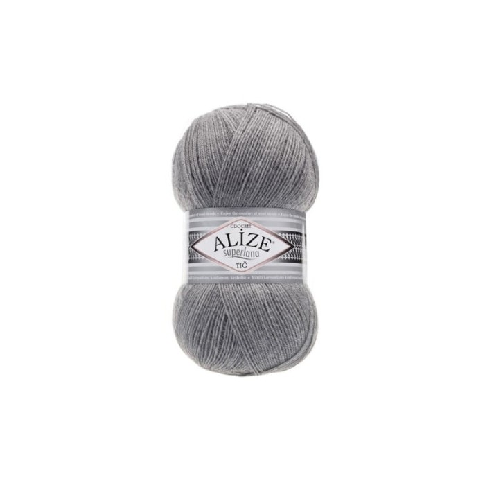 Alize Superlana TIG Crochet 21 szary