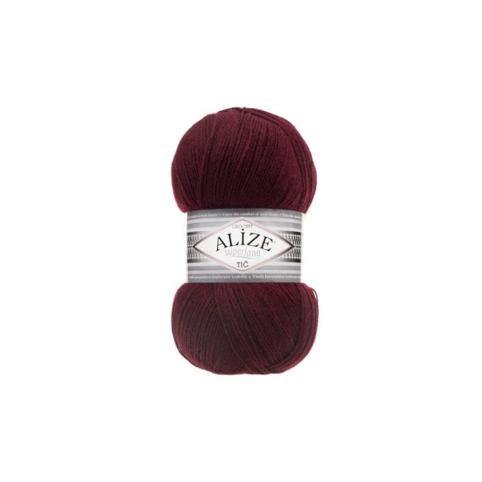 Alize Superlana TIG Crochet 57 bordowy